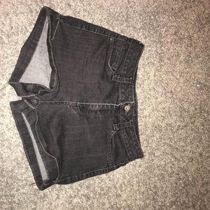 Black jean shorts